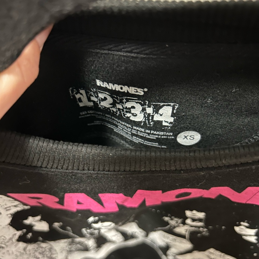 Ramones Graphic Black Crewneck Sweatshirt - Picture 3 of 3